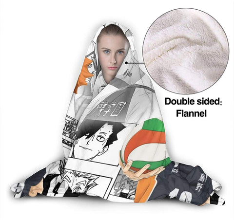 Image of Haikyuu!! Poster Wrinkle Resistant Bed Blanket - Fleece Throws Blanket