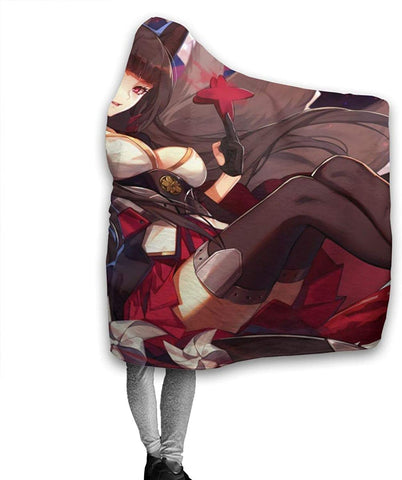 Image of Anime Azur Lane Flannel Wearable Soft Warm Throw Hooded Blanket