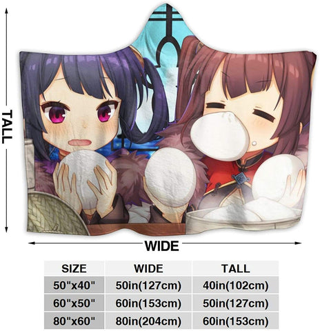 Image of Azur Lane Hooded Blanket - Anime Flannel Warm Blanket