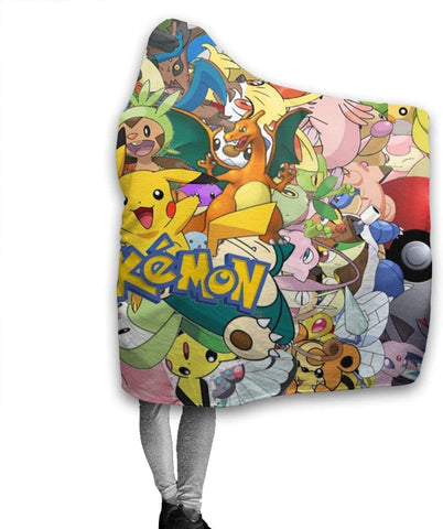 Image of Anime Pokemon Hooded Blankets - Anti-Pilling Fleece Blankets