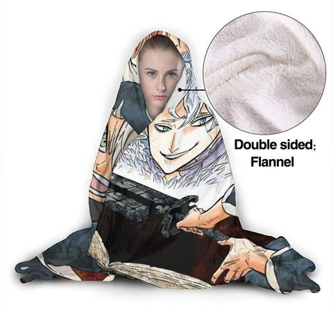 Image of Highschool of the Dead Flannel Blanket - Throw Warm Fleece Hooded Blanket