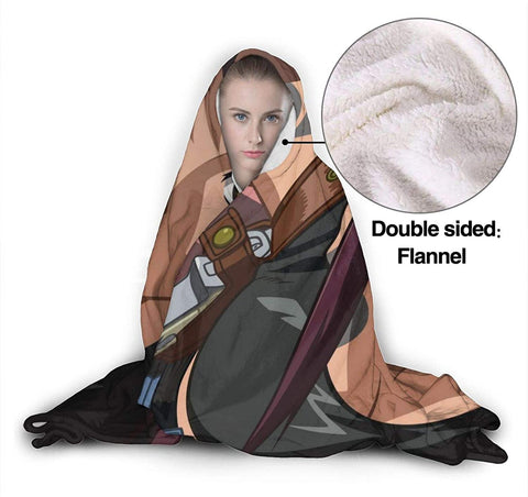 Image of Anime Black Lagoon Flannel Warm Throw Hooded Blanket