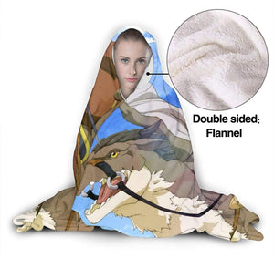 Danmachi Hooded Blanket - Anime Wearable Soft Throw Blanket