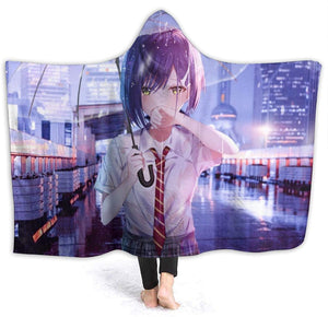 Anime Darling in the Franxx Flannel Throw Hooded Blanket