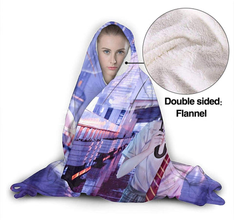 Image of Anime Darling in the Franxx Flannel Throw Hooded Blanket