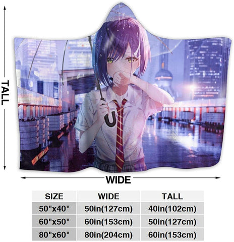 Image of Anime Darling in the Franxx Flannel Throw Hooded Blanket