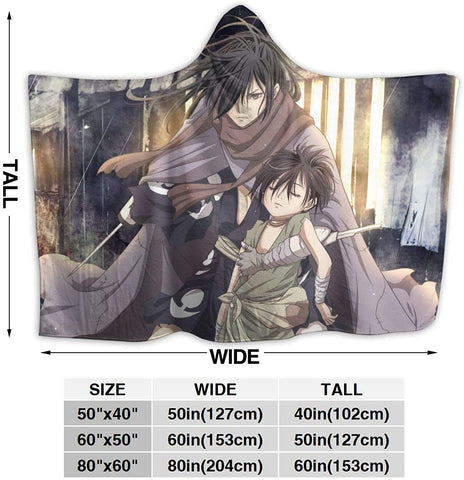 Image of Danmachi Hooded Blanket - Anime Flannel Fleece Winter Travel Blanket