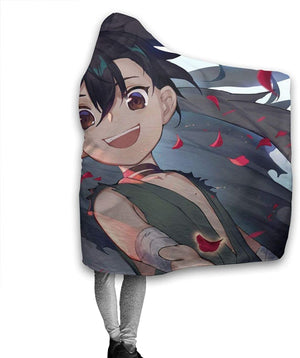Anime Dororo Fleece Flannel Wearable Super Soft Hooded Blanket
