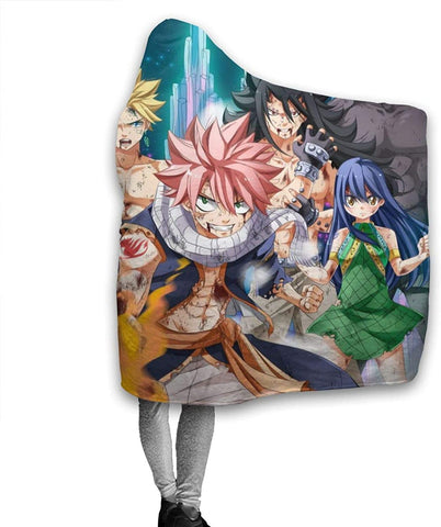 Image of Anime Fairy Tail Fleece Flannel Soft Hooded Blanket