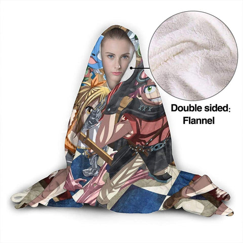 Image of Anime Fairy Tail Fleece Flannel Hooded Blanket