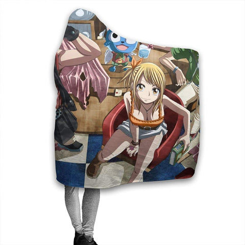 Image of Anime Fairy Tail Fleece Flannel Hooded Blanket