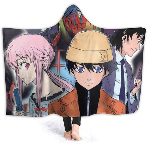 Image of Future Diary Fleece Hooded Blanket - Anime Printed Flannel Blanket