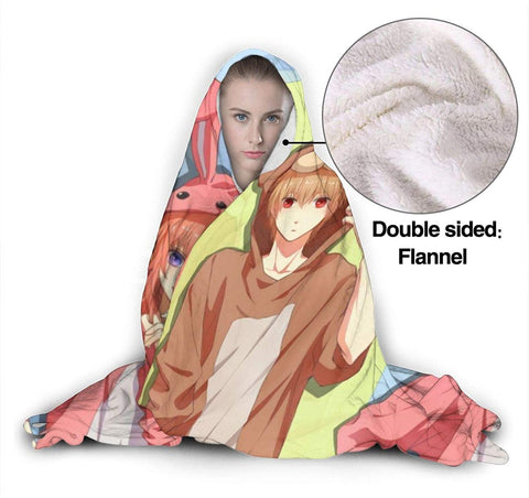Image of Gintama Flannel Hooded Blanket - Anime Throw Blanket