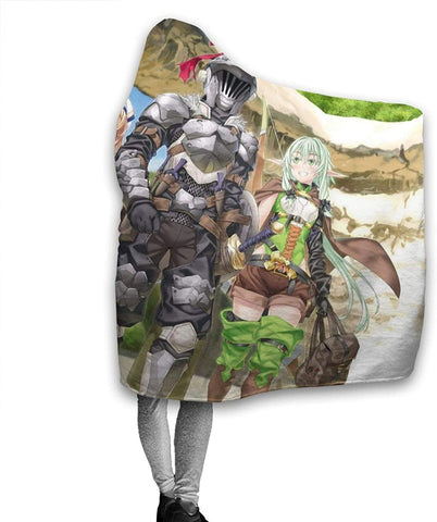 Image of Goblin Slayer Throw Flannel Blanket - Warm Fleece Hooded Blanket