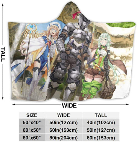 Image of Goblin Slayer Throw Flannel Blanket - Warm Fleece Hooded Blanket