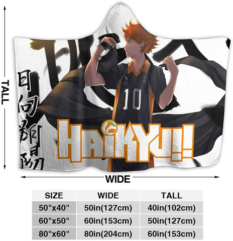 Image of Haikyuu Hooded Blankets - Anime Sherpa Fleece Throw Cape