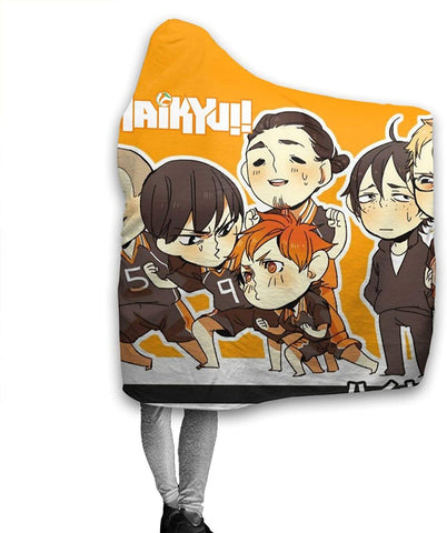 Image of Haikyuu Hooded Blankets - Hooded Wearable Blanket