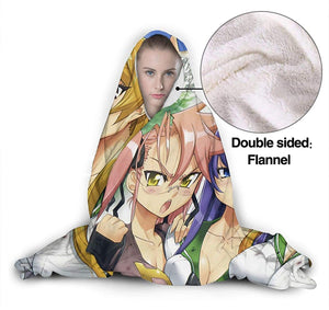 Highschool of the Dead Fleece Flannel Blanket - Anime Hooded Blanket