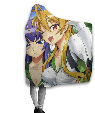 Image of Highschool of the Dead Fleece Flannel Blanket - Anime Hooded Blanket