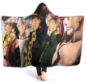 Anime Jojo's Bizarre Adventure Hooded Blanket