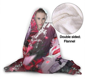 Anime Kakegurui Pilling Proof Flannel Hooded Blanket