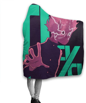 Mob Psycho 100 Pilling Proof Flannel Hooded Blanket