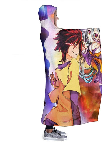 Image of Anime No Game No Life Fleece Flannel Hooded Blankets