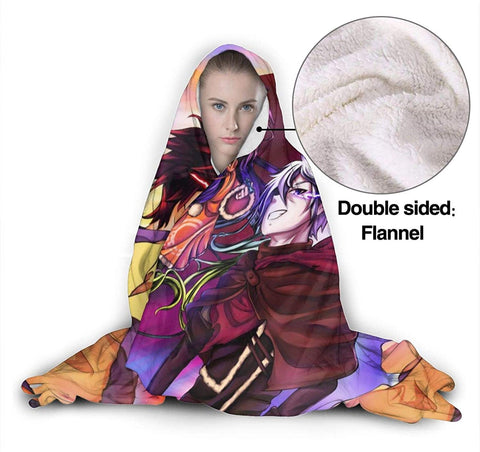 Image of Anime No Game No Life Fleece Flannel Hooded Blankets