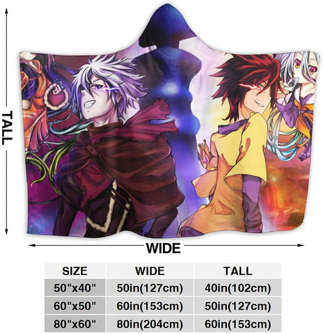 Image of Anime No Game No Life Fleece Flannel Hooded Blankets