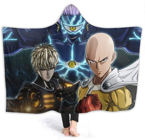 Image of One Punch Man Hooded Blanket - Anime Nap Throw Printed Blanket