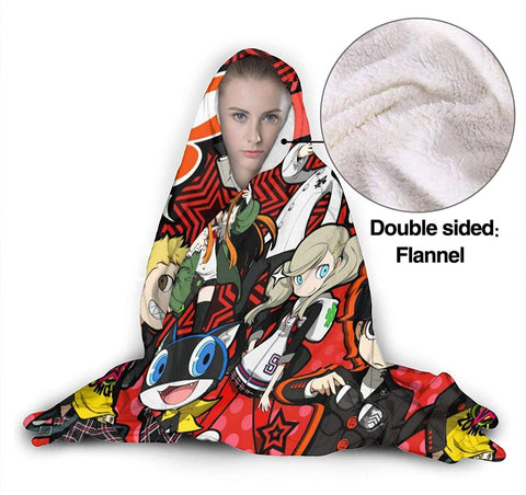 Image of Persona  Flannel Hooded Blanket - Anime Blanket