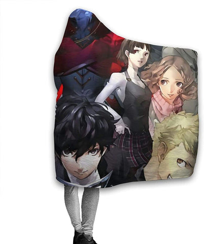 Image of Persona 5 Warm Hooded Blanket - Flannel Blanket