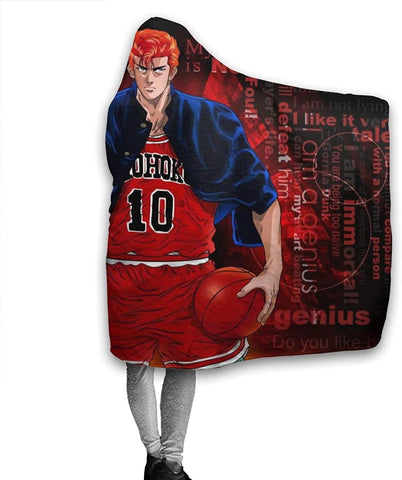 Image of Anime Slam Dunk Pilling Proof Flannel Hooded Blanket