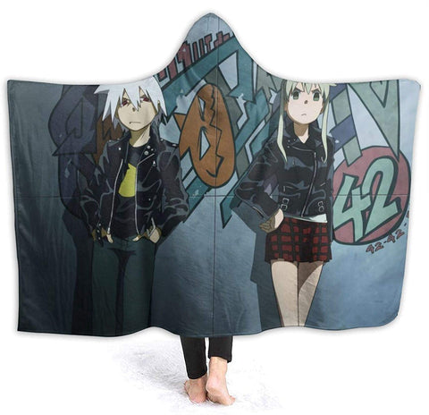 Image of Anime Soul Eater Fleece Flannel Travel Hooded Blankets