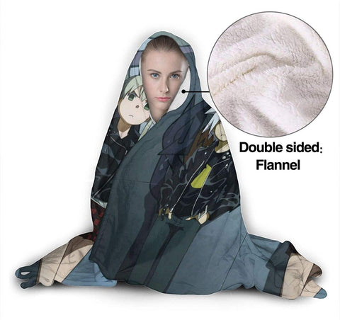 Image of Anime Soul Eater Fleece Flannel Travel Hooded Blankets