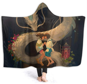 Spirited Away Fleece Flannel Hooded Blankets