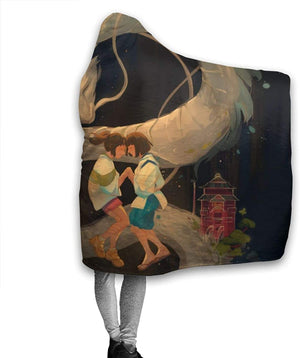 Spirited Away Fleece Flannel Hooded Blankets