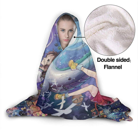 Image of Spirited Away Fleece Flannel Hooded Blankets