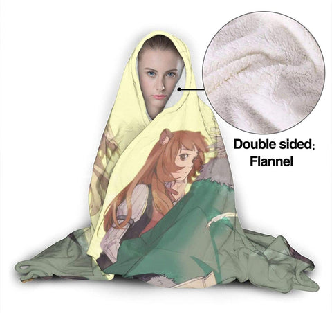 Image of Anime Hooded Blankets - The Rising of the Shield Hero Fleece Flannel Blankets