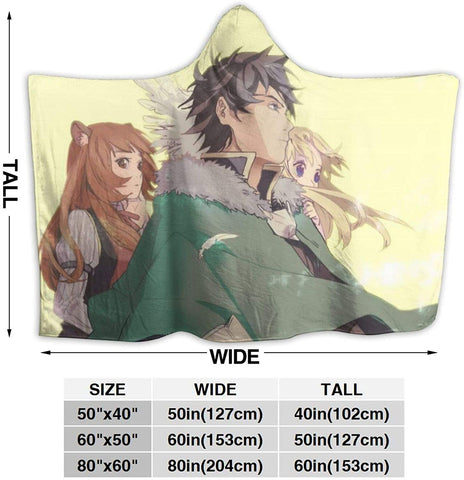 Image of Anime Hooded Blankets - The Rising of the Shield Hero Fleece Flannel Blankets