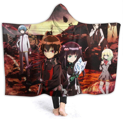 Image of Twin Star Exorcists Flannel Hooded Blanket