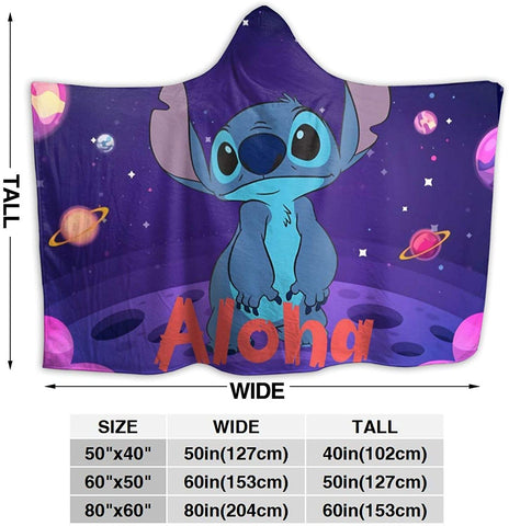 Image of Anime Li-Lo & Sti-Tch Baby Anime Hooded Blanket