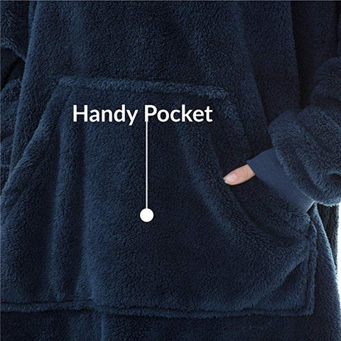 Image of His-and-Hers Sleeves-Cute Thick Flannel Plush Wearable Blanket