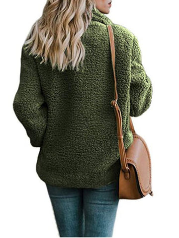 Image of Women Winter Buttoned Casual Quilted Coat