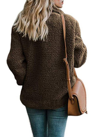 Image of Women Winter Buttoned Casual Quilted Coat