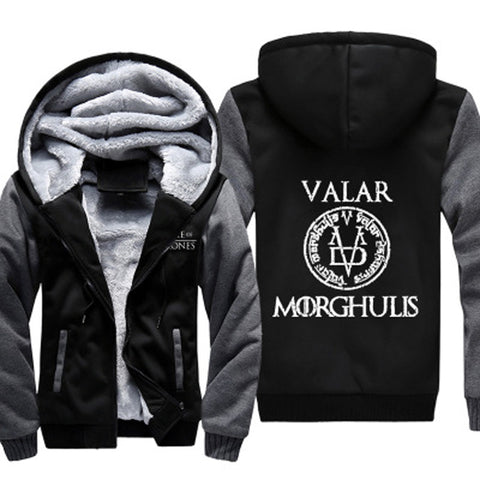 Image of MORGHULIS Jackets - Solid Color MORGHULIS Series VALAR Game of Thrones Fleece Jacket