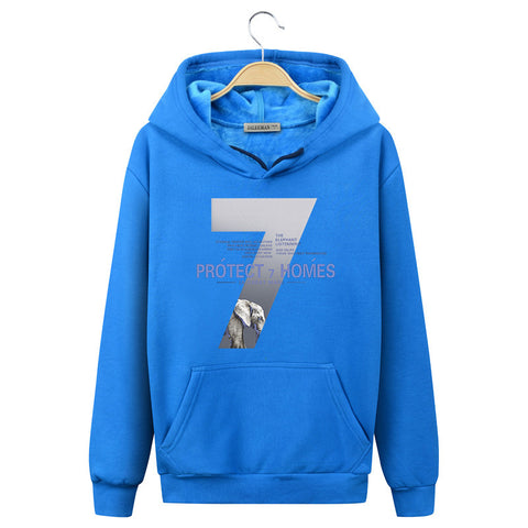 Image of Harajuku Style Hoodies - Solid Color Harajuku Style Series Elephant Fashion Motion Fleece Hoodie