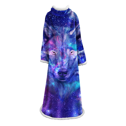 Image of Wolves Blanket With Sleeves-3D Digital Printed Animal Blanket Robe