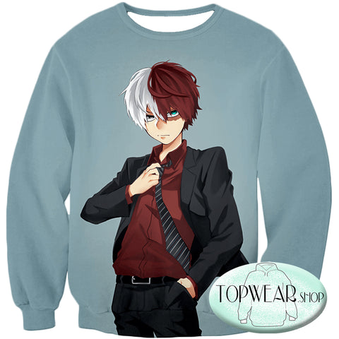 Image of My Hero Academia Hoodies - Formal Dressed Shoto Extremely Cool Promo  Pullover Hoodie