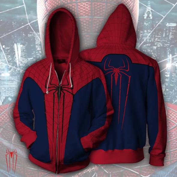 Spiderman Hoodies - Spiderman The Avengers 3 3D Zip Up Hoodie